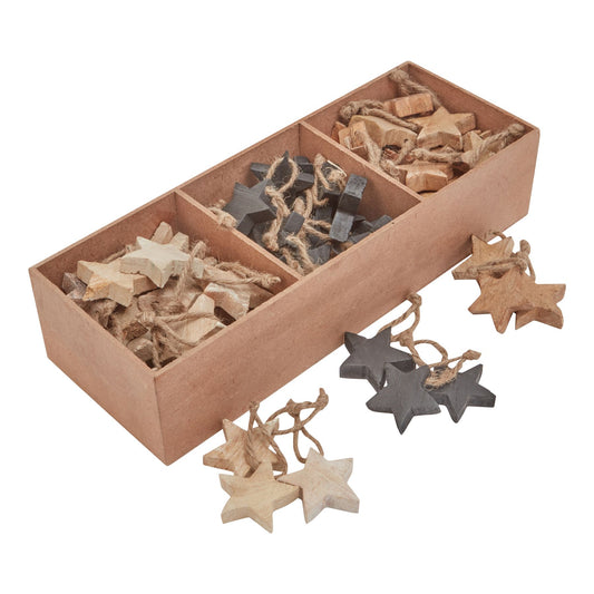 90 Wooden Star Hanging Decoration