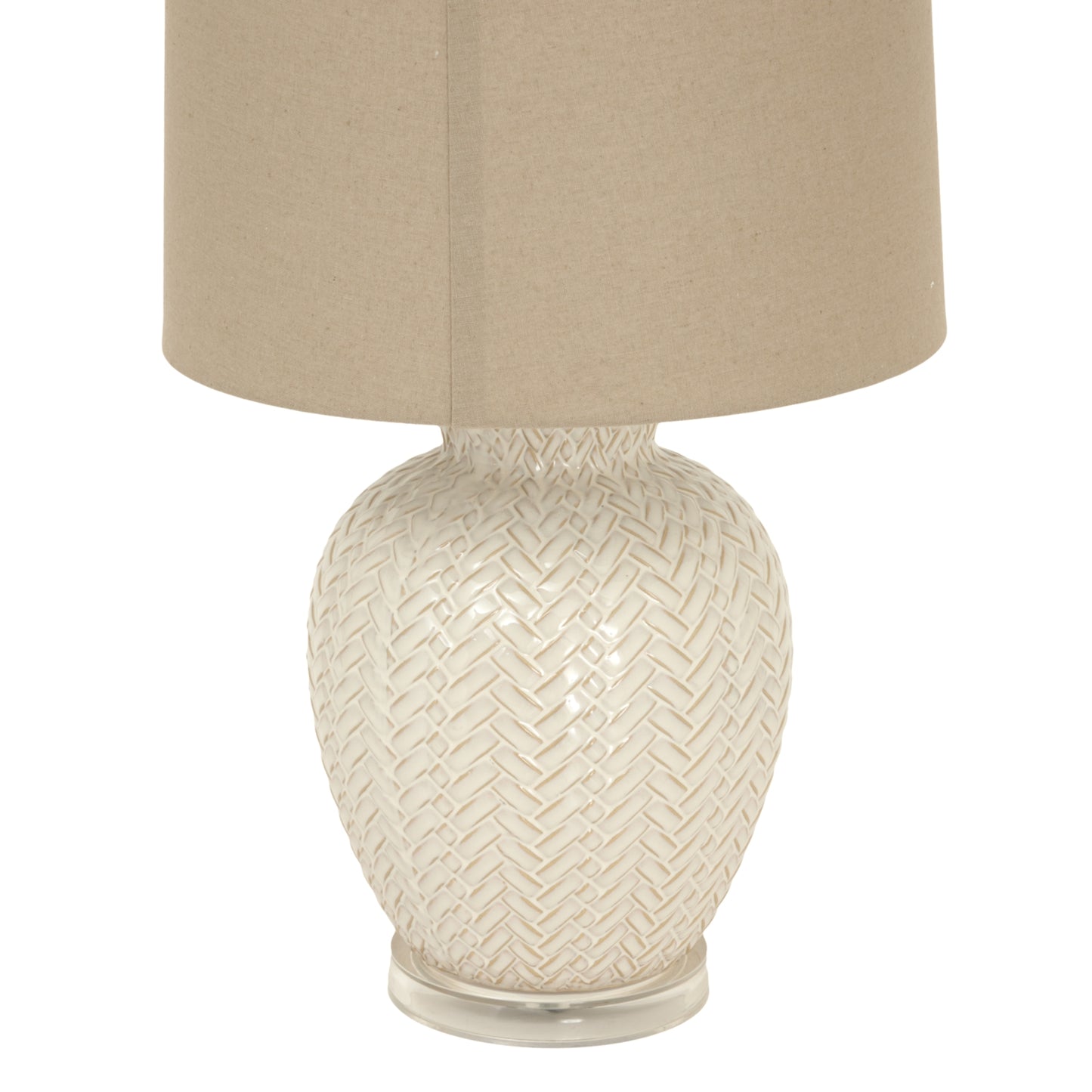 Twill Weave Ceramic Table Lamp