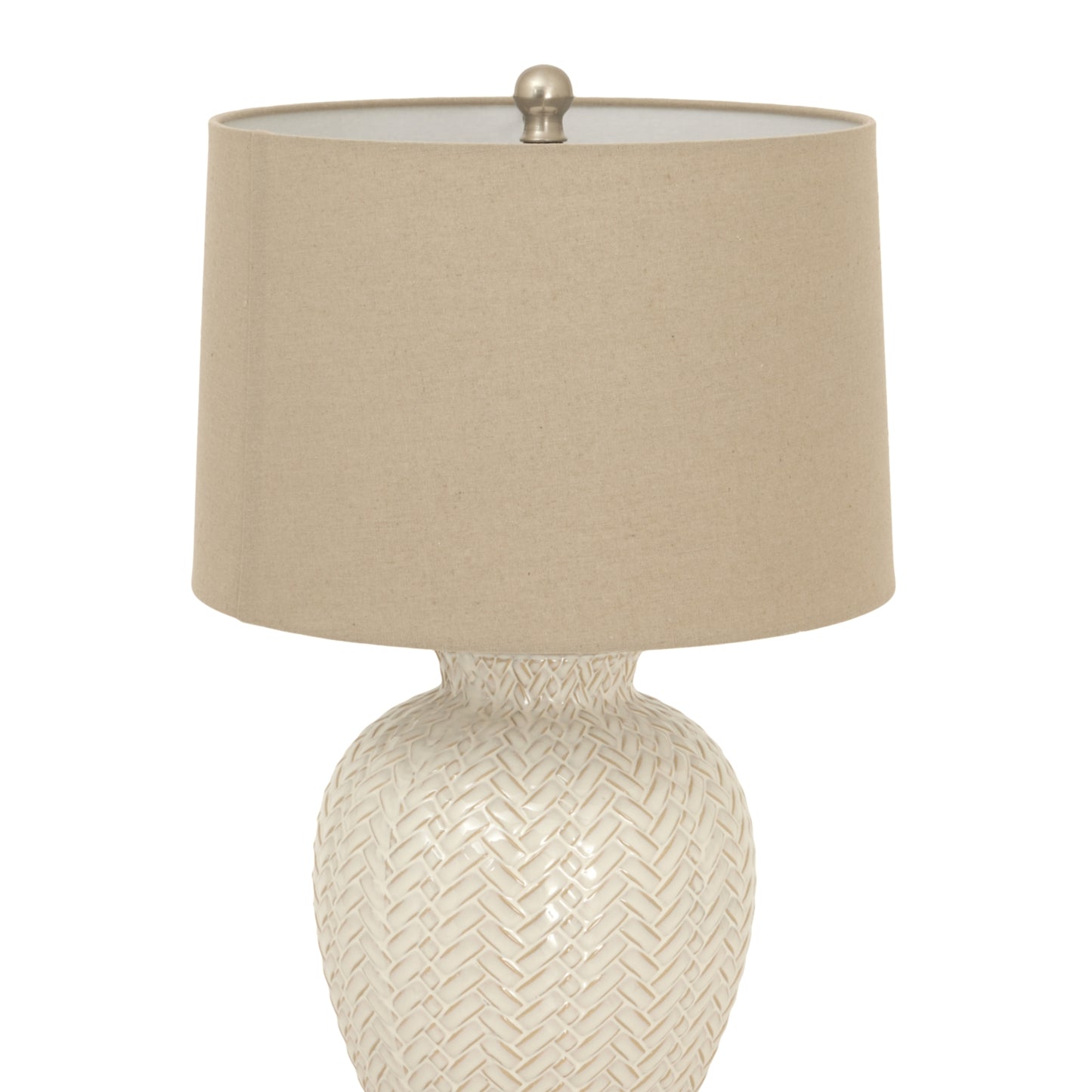 Twill Weave Ceramic Table Lamp