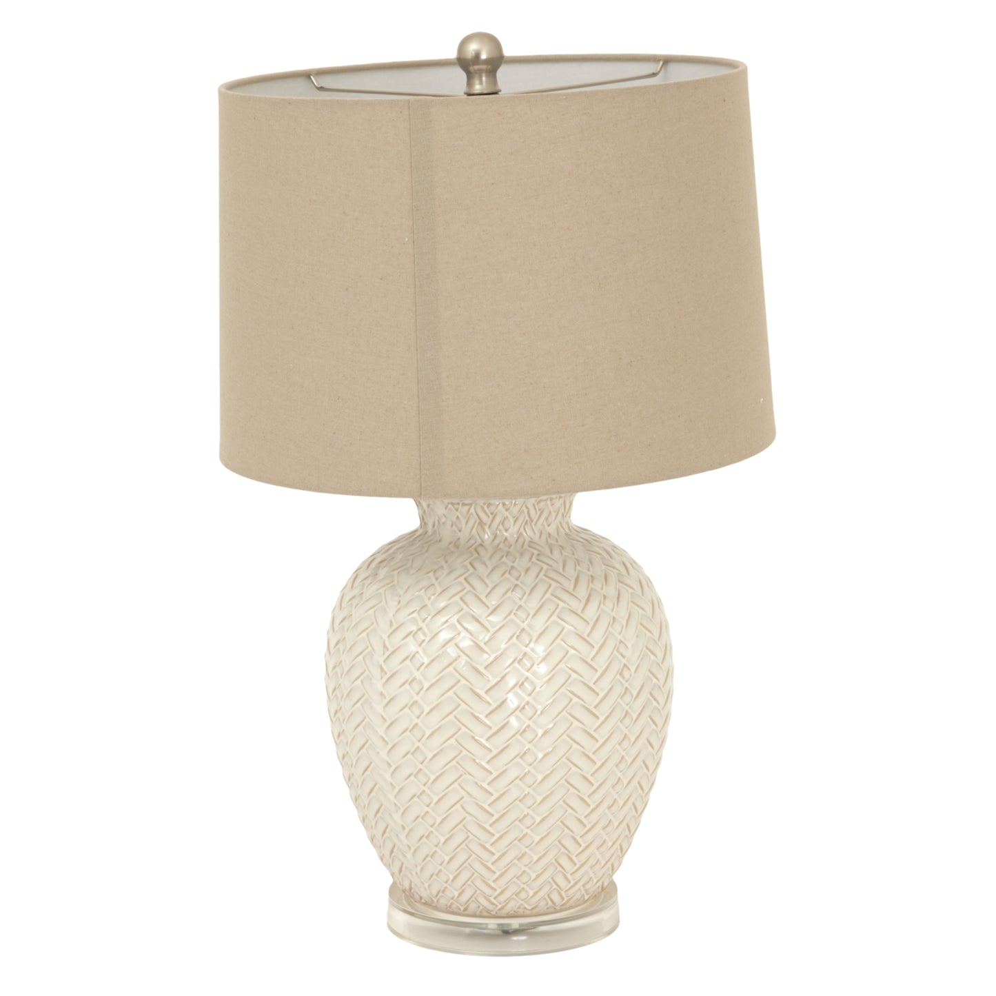 Twill Weave Ceramic Table Lamp